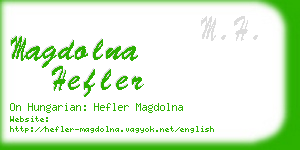 magdolna hefler business card